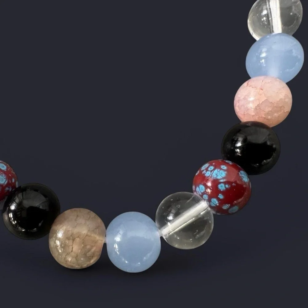 Cherry Glass Bead Bracelet 8mm